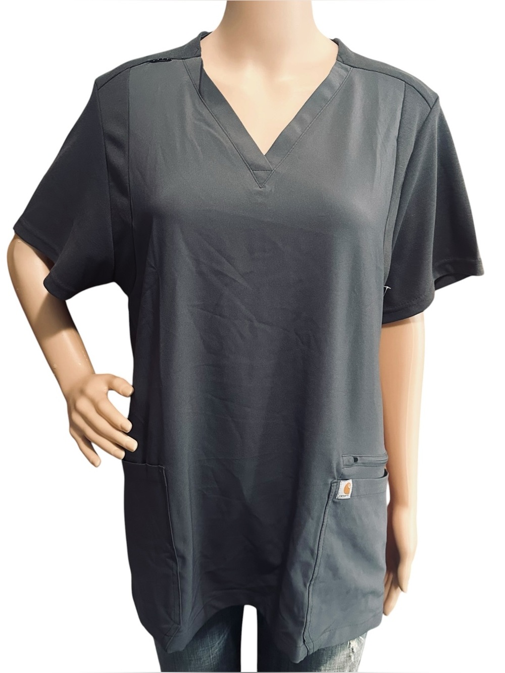 Carhartt Cross-Flex Force Women's 3-Pocket Stretch Knit Panel Scrub Top XL
